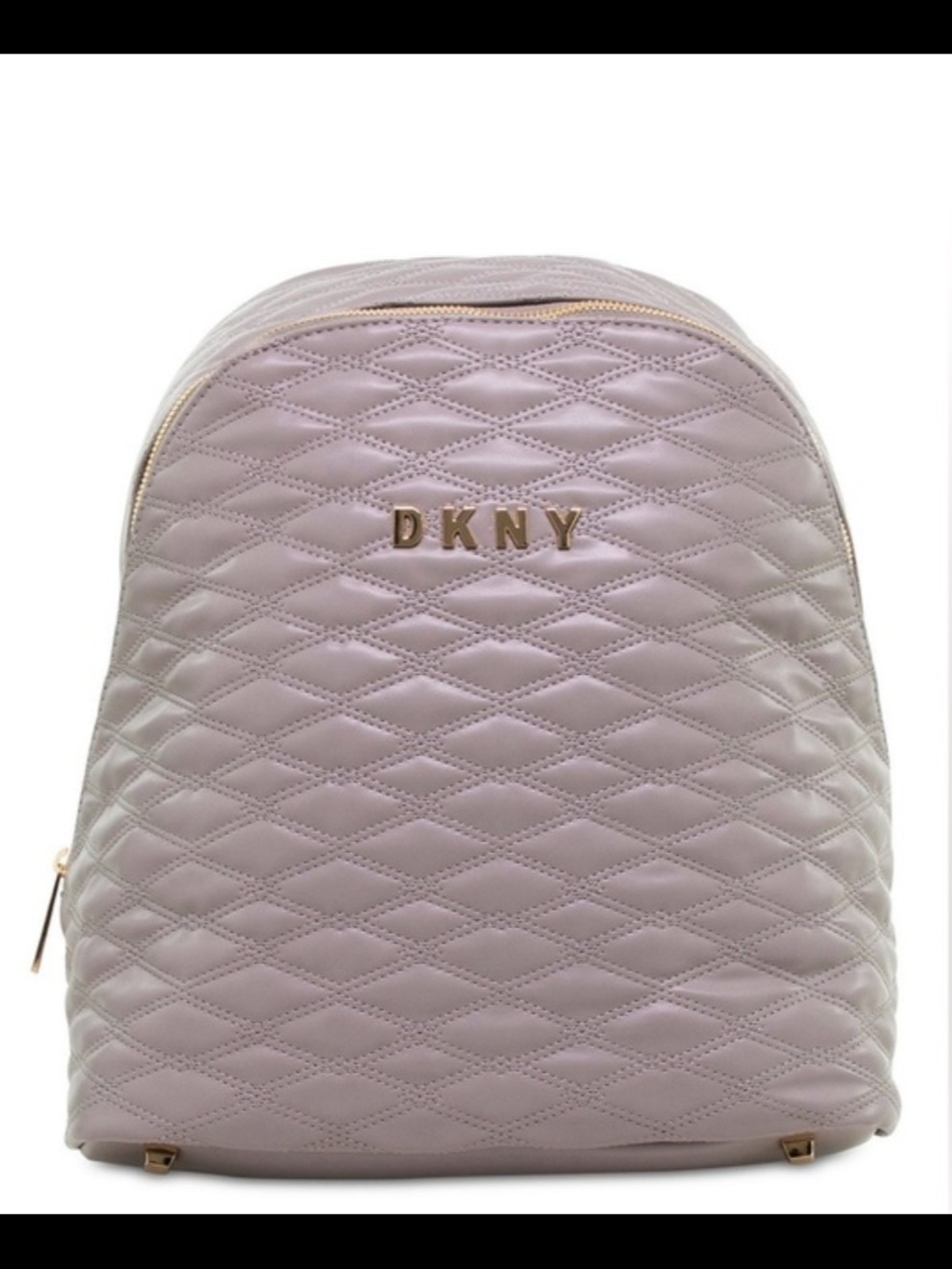 DKNY Allure Quilted Taupe Backpack with Gold Hardware